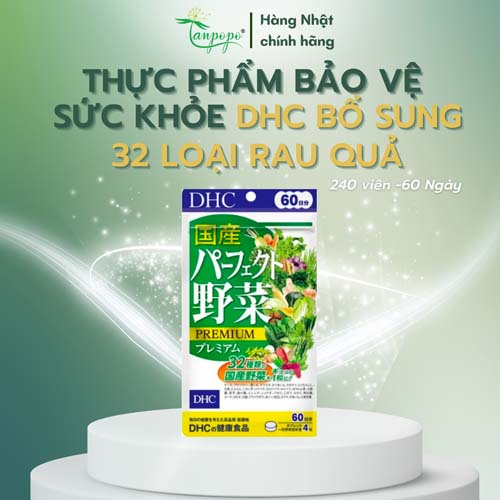 Viên uống DHC 32 loại rau củ quả 240 viên (60 ngày)