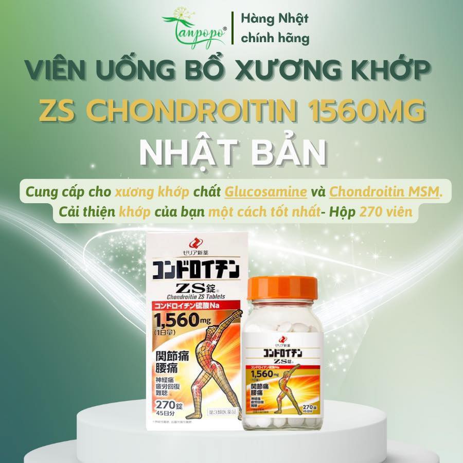 VIÊN THUỐC BỔ XƯƠNG KHỚP NHỆN ZS CHONDROITIN NHẬT BẢN