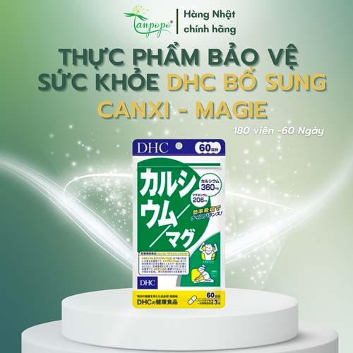 Viên uống DHC Bổ sung Canxi - Magie 180 viên (60 ngày)